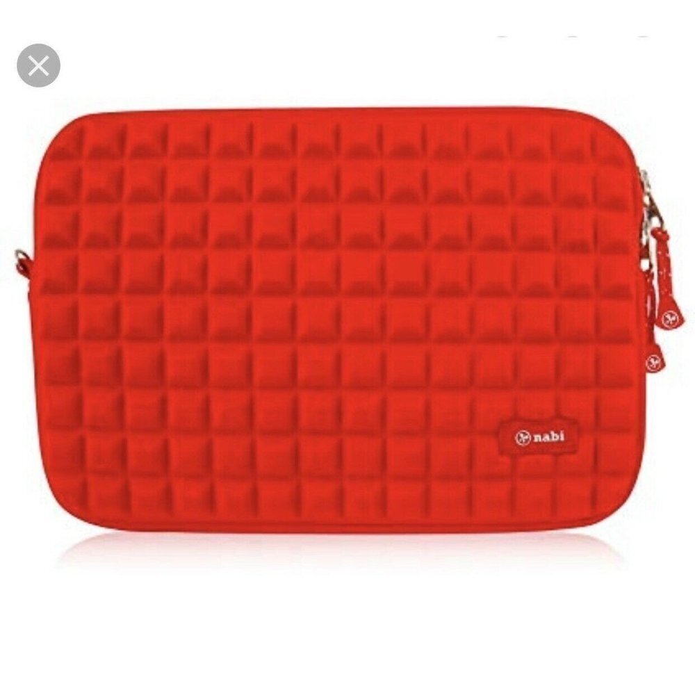 NABI Fuhu Waffle Red Case for Nabi Tablet WAFFLE Zip Around